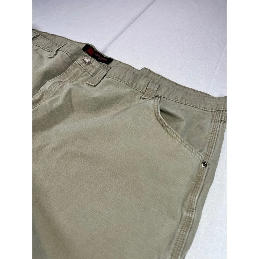 Wrangler Riggs Workwear Pants Khaki Ripstop Carpenter Utility Gorpcore 55x32